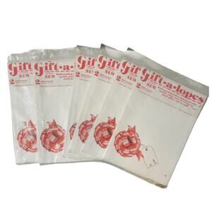 Vintage 1985 Christmas Tyvek Mailing Envelopes 6 Self‎ Sealing New Old Stock
